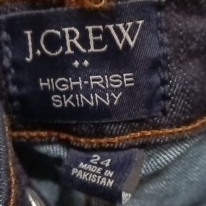 FINAL PRICE NWT J. CREW blue denim high rise skinny jeans Size 24